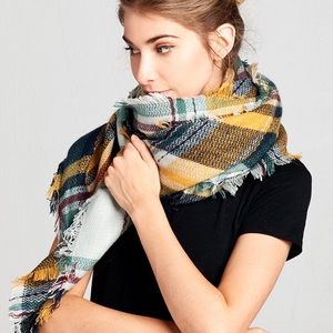 Multi-colored Blanket Scarves
